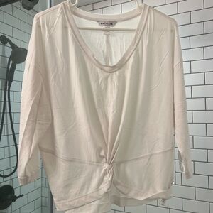 Athleta White 3/4 Sleeve Top